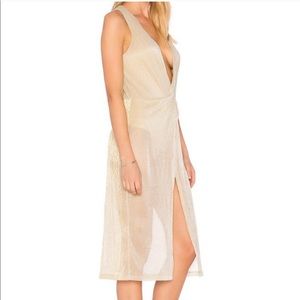 Majorelle Bronze Metallic Copacabana Dress Small